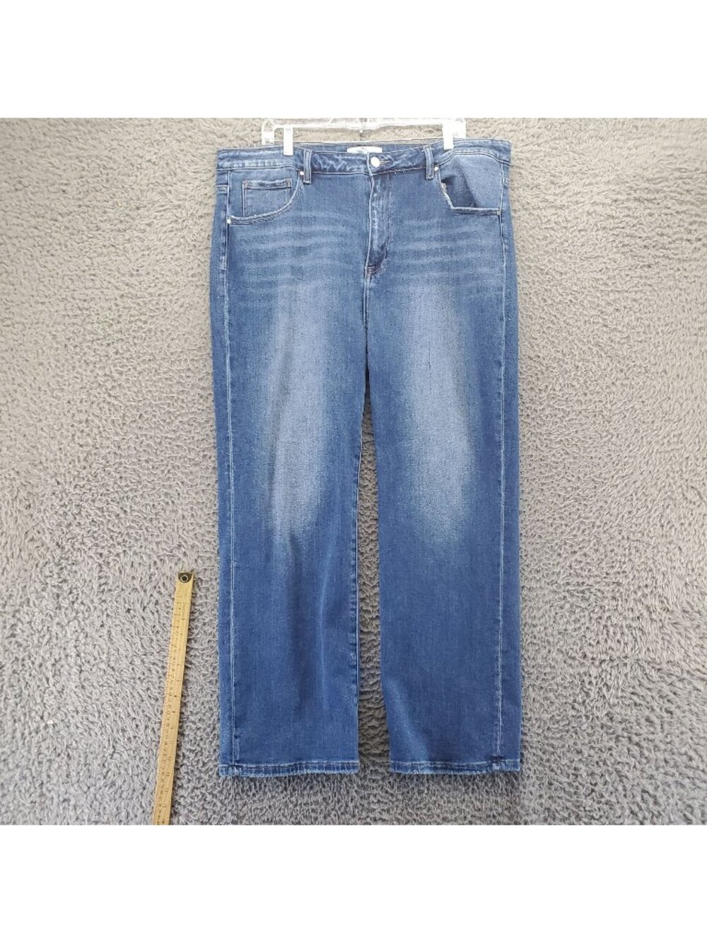 Risen Jeans Womens 3XL Blue Relaxed Fit Stretch Denim Straight Leg Comfortable